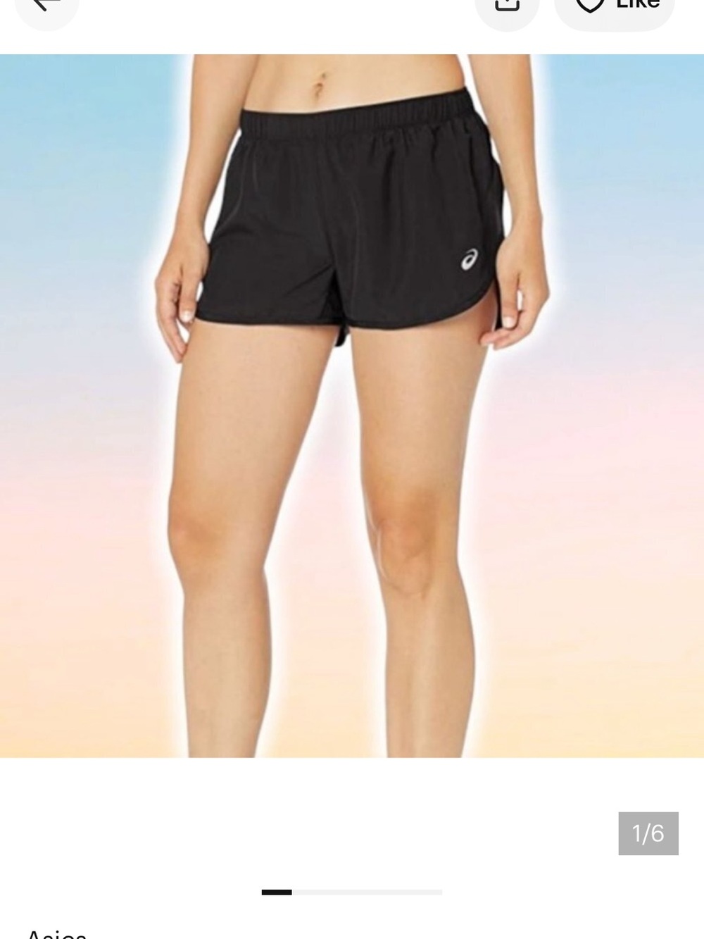 NWT ASICS Flutter Hem Lined Running Short Sz XL Black
